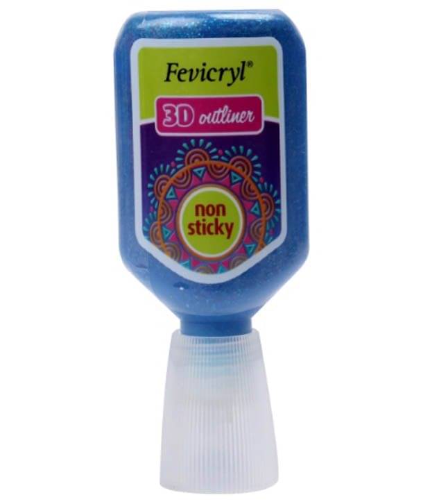     			Fevicryl 3D Glitter Outliner Multicolour Set Of 10