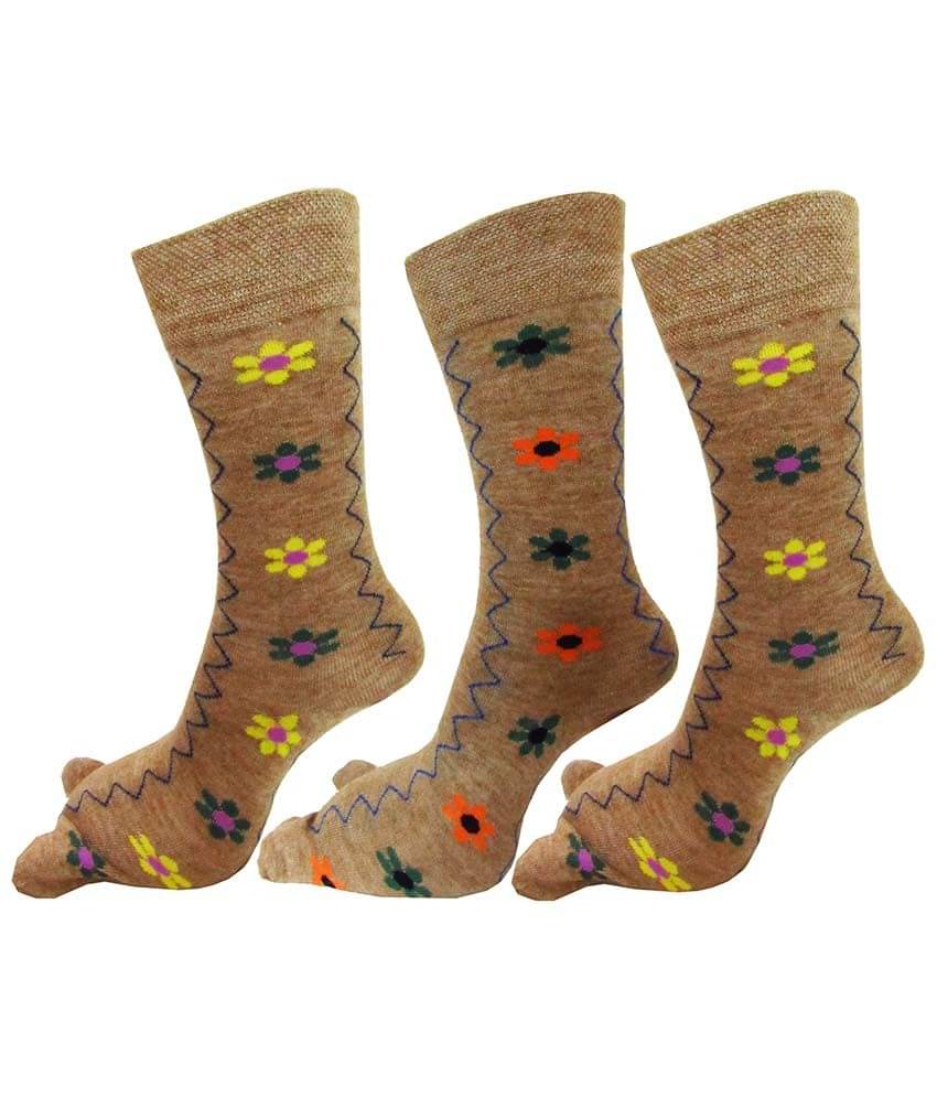 Rc. Royal Class Beige Thumb Women's Winter Socks (Pack of 3) Rc. Royal Class Beige Thumb Women's Winter Socks (Pack of 3)