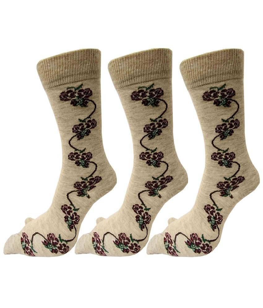     			Rc. Royal Class Beige Thumb Socks - 3 Pair Pack