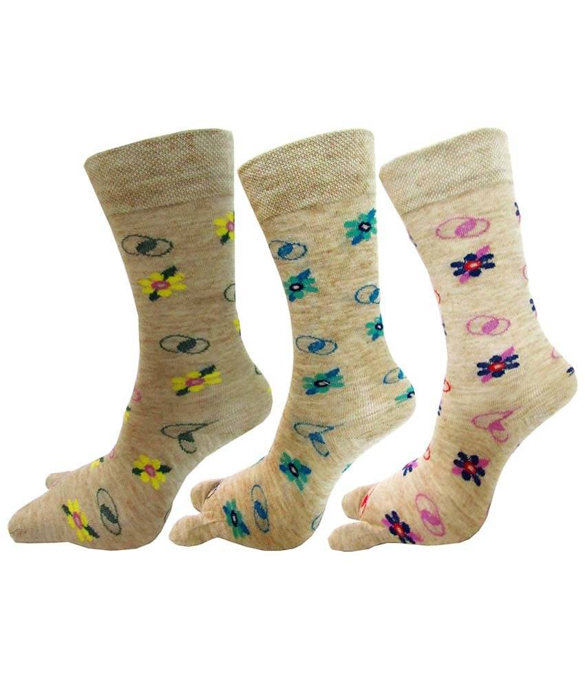 Rc. Royal Class Beige Thumb Women's Winter Socks (Pack of 3) Rc. Royal Class Beige Thumb Women's Winter Socks (Pack of 3)