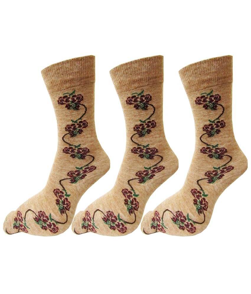 Rc. Royal Class Beige Thumb Women's Winter Socks (Pack of 3) Rc. Royal Class Beige Thumb Women's Winter Socks (Pack of 3)