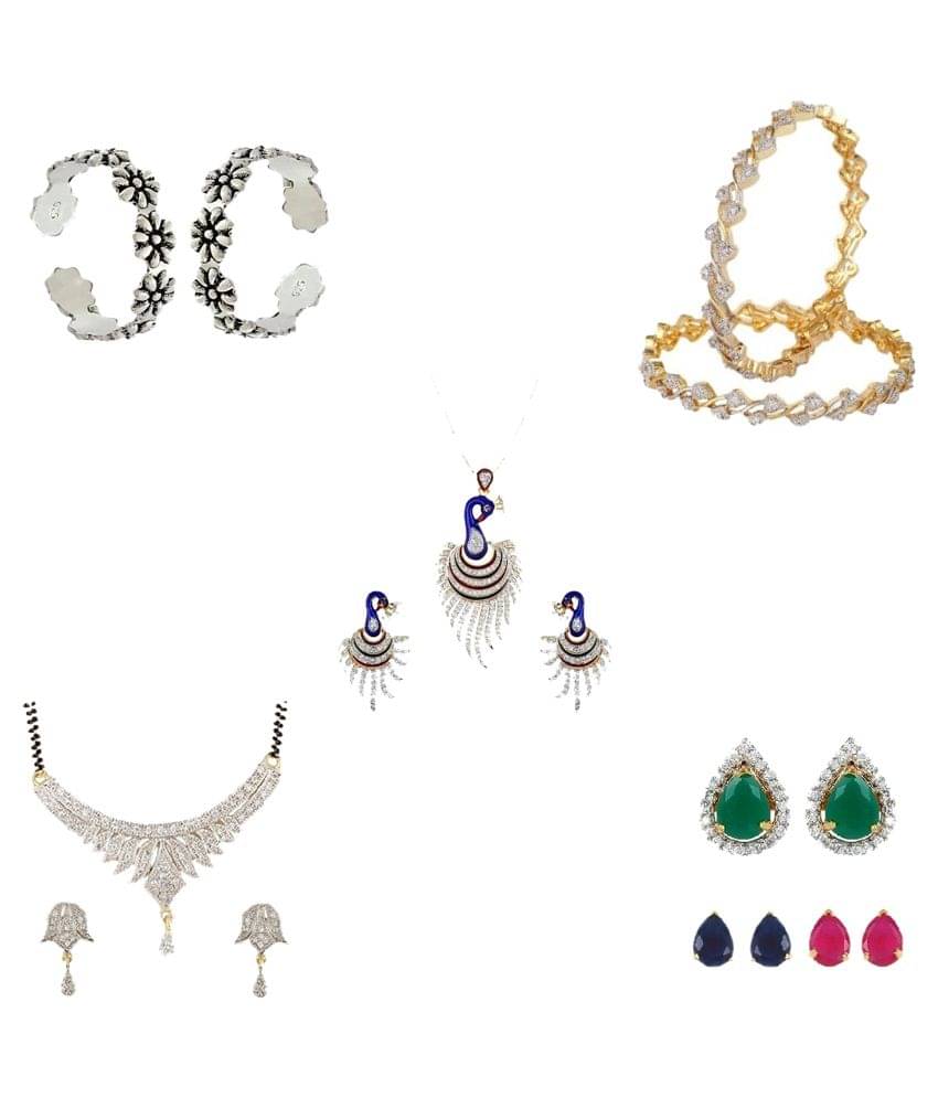 Youbella Multicolour Alloy Combo Of Toe Ring Youbella Multicolour Alloy Combo Of Toe Ring