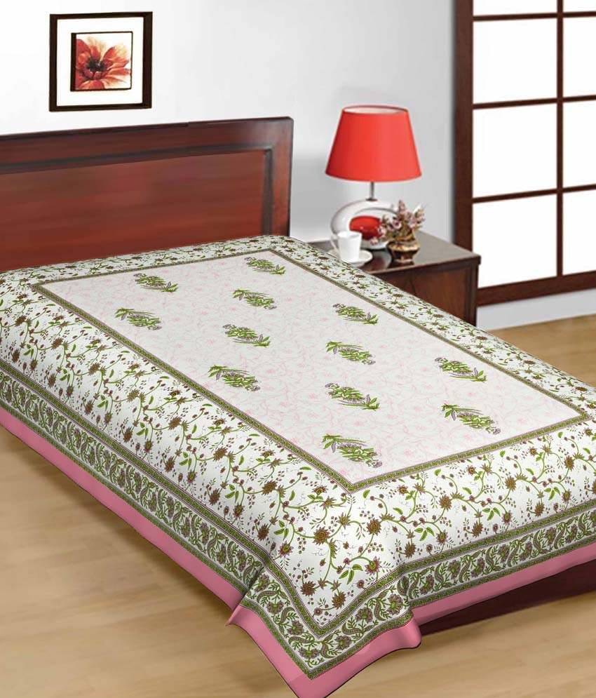 UniqChoice New Rajasthani Traditional Cotton Pronted Single BedSheet     			UniqChoice New Rajasthani Traditional Cotton Pronted Single BedSheet