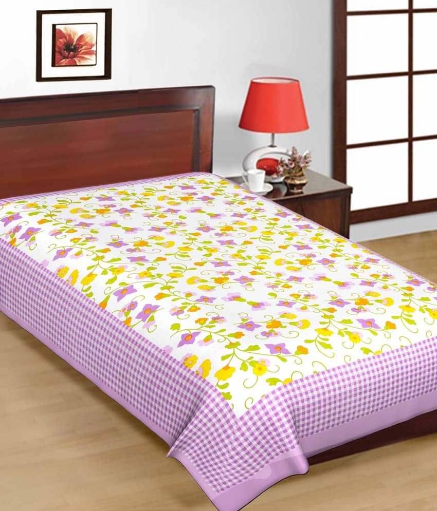     			Uniqchoice Cotton Single Bedsheet ( Multi )