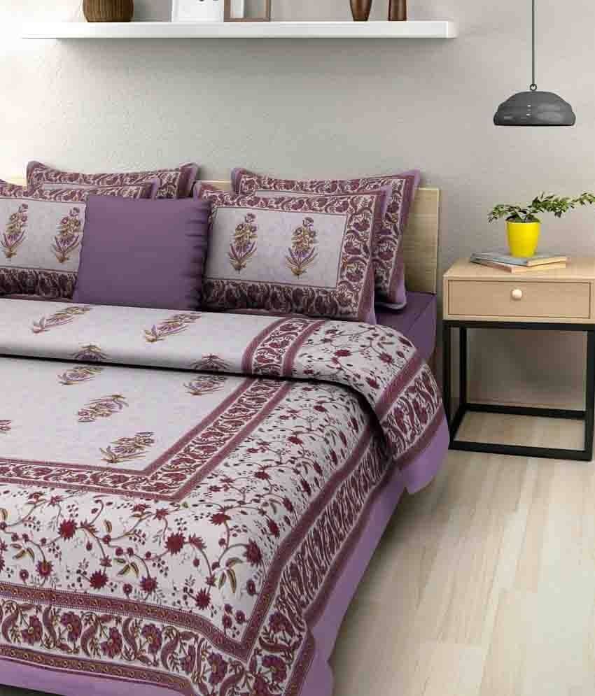     			Uniqchoice Cotton King Bedsheet ( Purple )