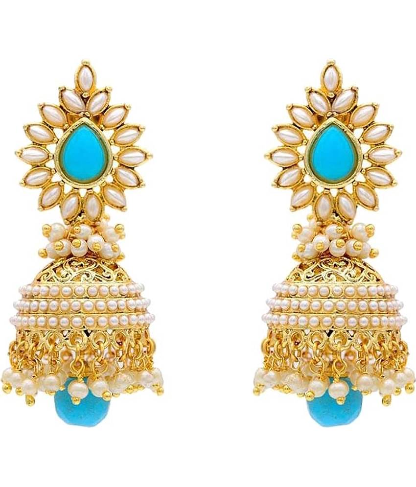 YOUBELLA Multi Color Jhumki Earrings ( Pack of 1 )