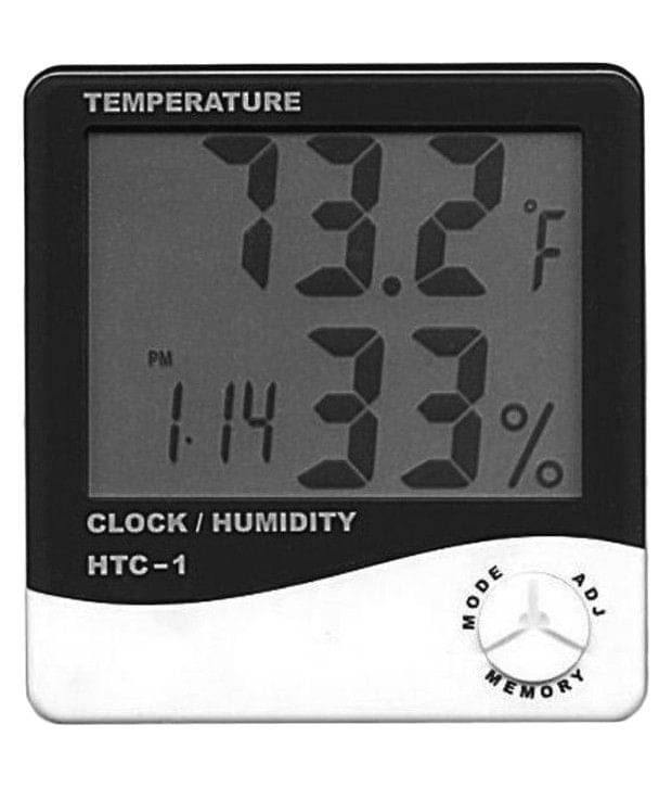 Htcinstruments Digital Hygrometer Thermometer Humidity Meter With Clock Htc-1 Htcinstruments Digital Hygrometer Thermometer Humidity Meter With Clock Htc-1