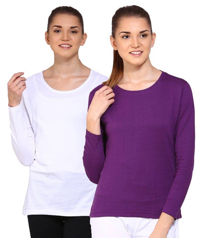 Ap'pulse Women Cotton Solid Regular Fit Round Neck T-Shirt ( White ) Ap'pulse Women Cotton Solid Regular Fit Round Neck T-Shirt ( White )