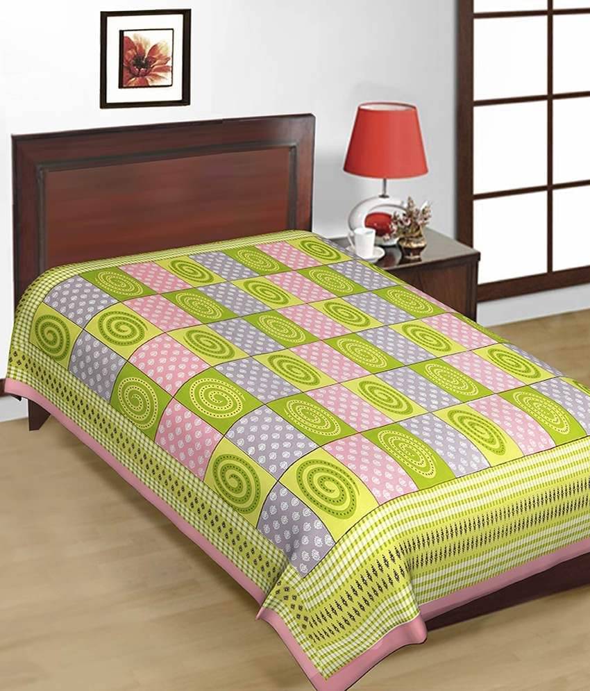     			Uniqchoice Cotton Single Bedsheet ( Multi )