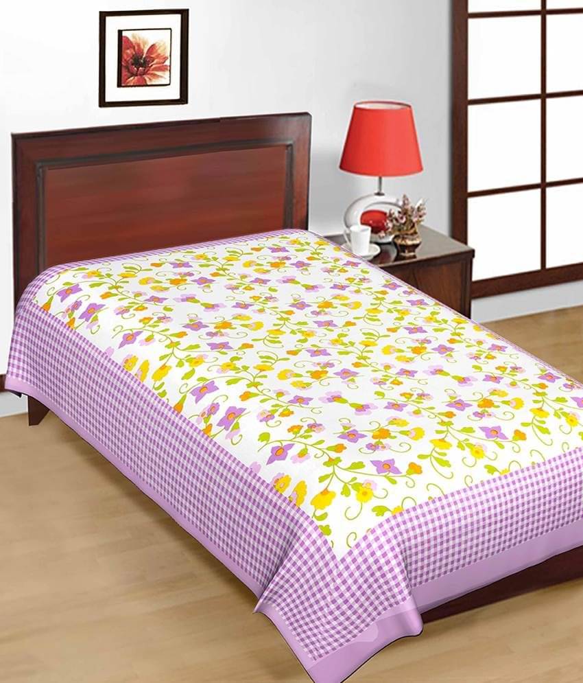     			Uniqchoice Cotton Single Bedsheet ( Multi )