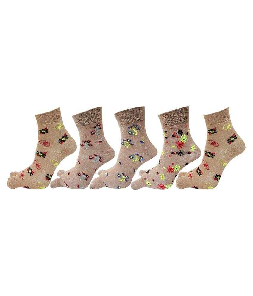 Rc. Royal Class Beige Casual Ankle Length Women's Winter Socks (Pack of 5)     			Rc. Royal Class Beige Casual Ankle Length Women's Winter Socks (Pack of 5)