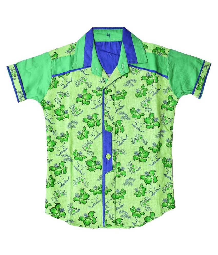 British Terminal Pack of 1 Boys 100% Cotton Half Sleeves Shirt ( Multi Color )