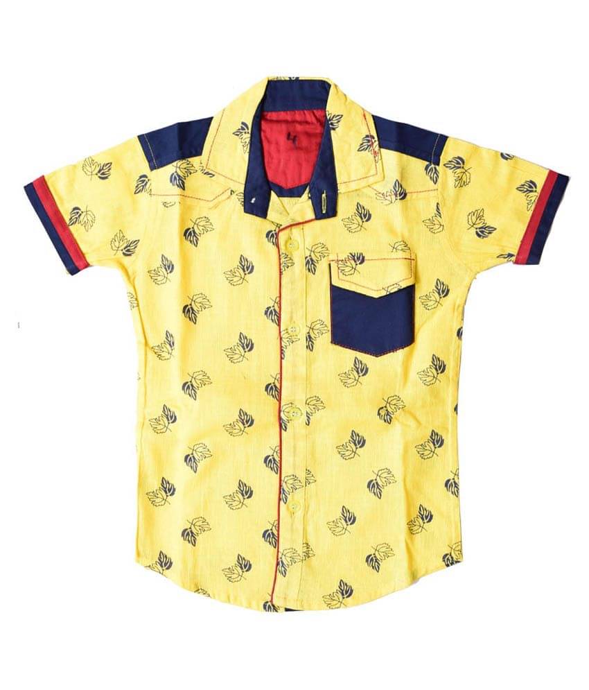     			British Terminal Pack of 1 Boys 100% Cotton Half Sleeves Shirt ( Multi Color )