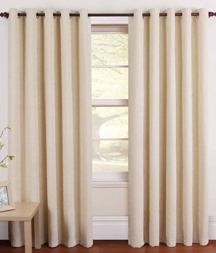 Tanishka Fabs Solid Semi-Transparent Eyelet Curtain 5 ft ( Pack of 2 ) - Multi Color Tanishka Fabs Solid Semi-Transparent Eyelet Curtain 5 ft ( Pack of 2 ) - Multi Color