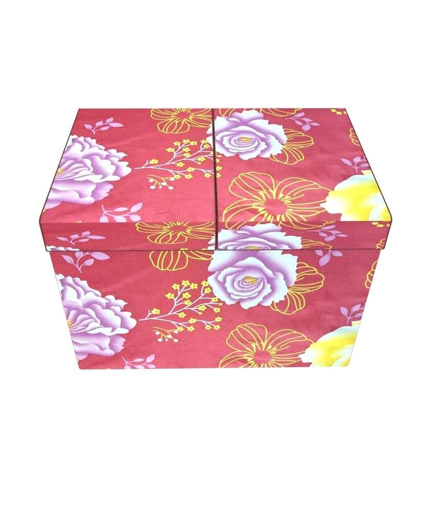 Home Candy 3-D Print Reactive Red Flowers Foldable Multi Utility Storage Box Home Candy 3-D Print Reactive Red Flowers Foldable Multi Utility Storage Box