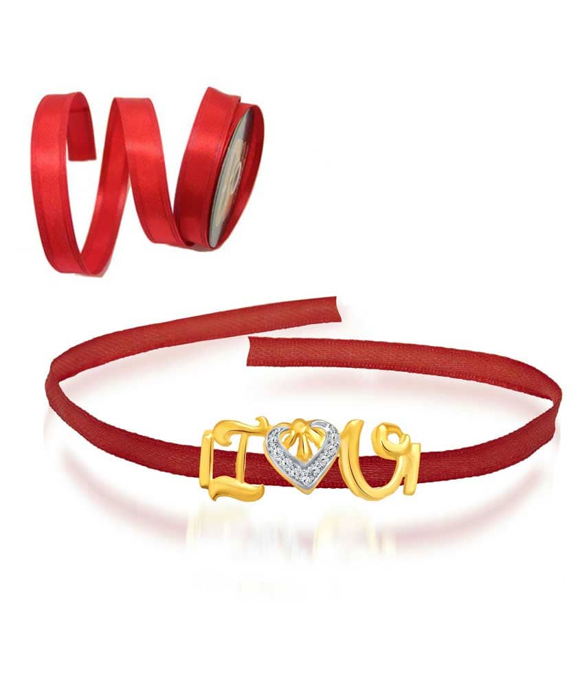 Vighnaharta Golden And Red Alloy Friendship Band - Bangles & Bracelets | Buy online on ZillyBuy