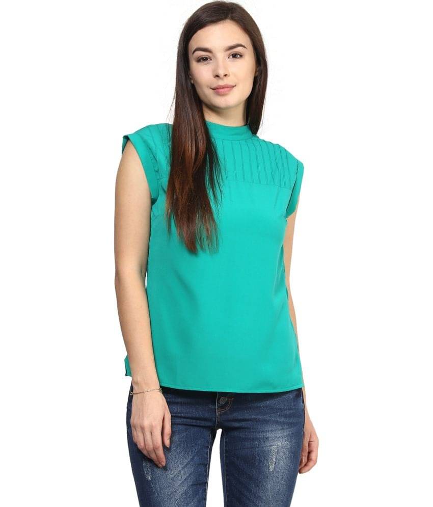 Rare Women's Georgette Regular Top ( Green ) Rare Women's Georgette Regular Top ( Green )