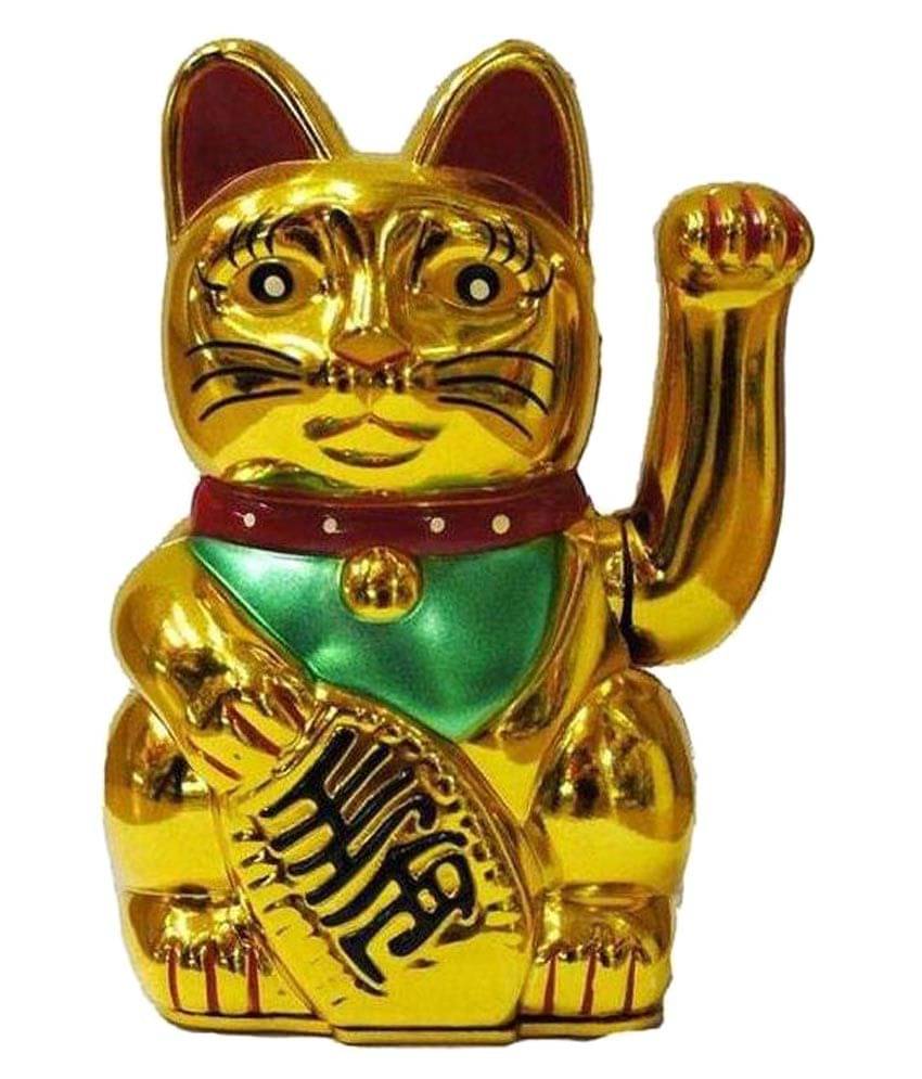     			Religiousdeal Golden Feng Shui Welcome Cat