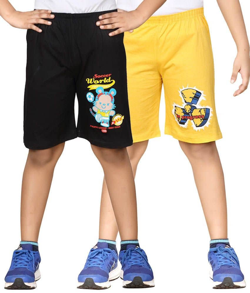 Dongli Pack of 2 Shorts For Boys ( Yellow ) - Shorts | Buy online on ZillyBuy