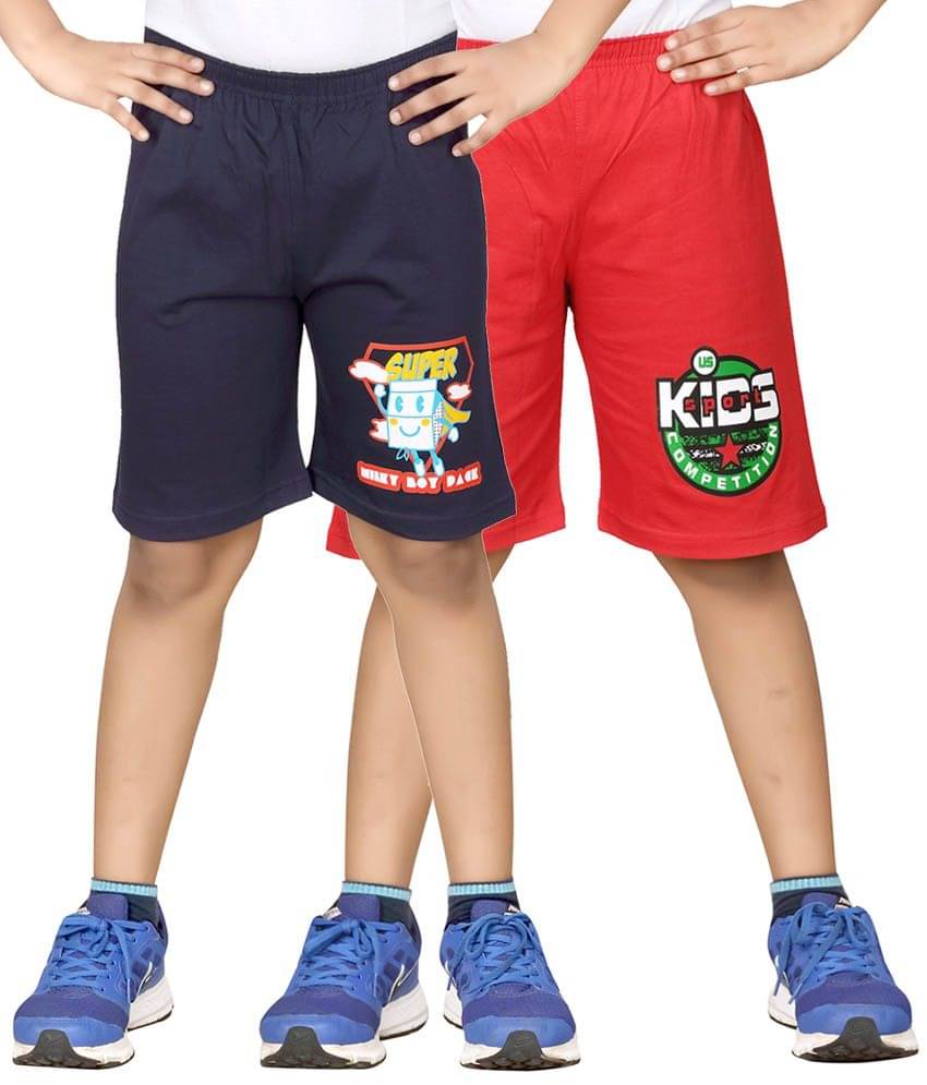     			Dongli Pack of 2 Shorts For Boys ( Red )