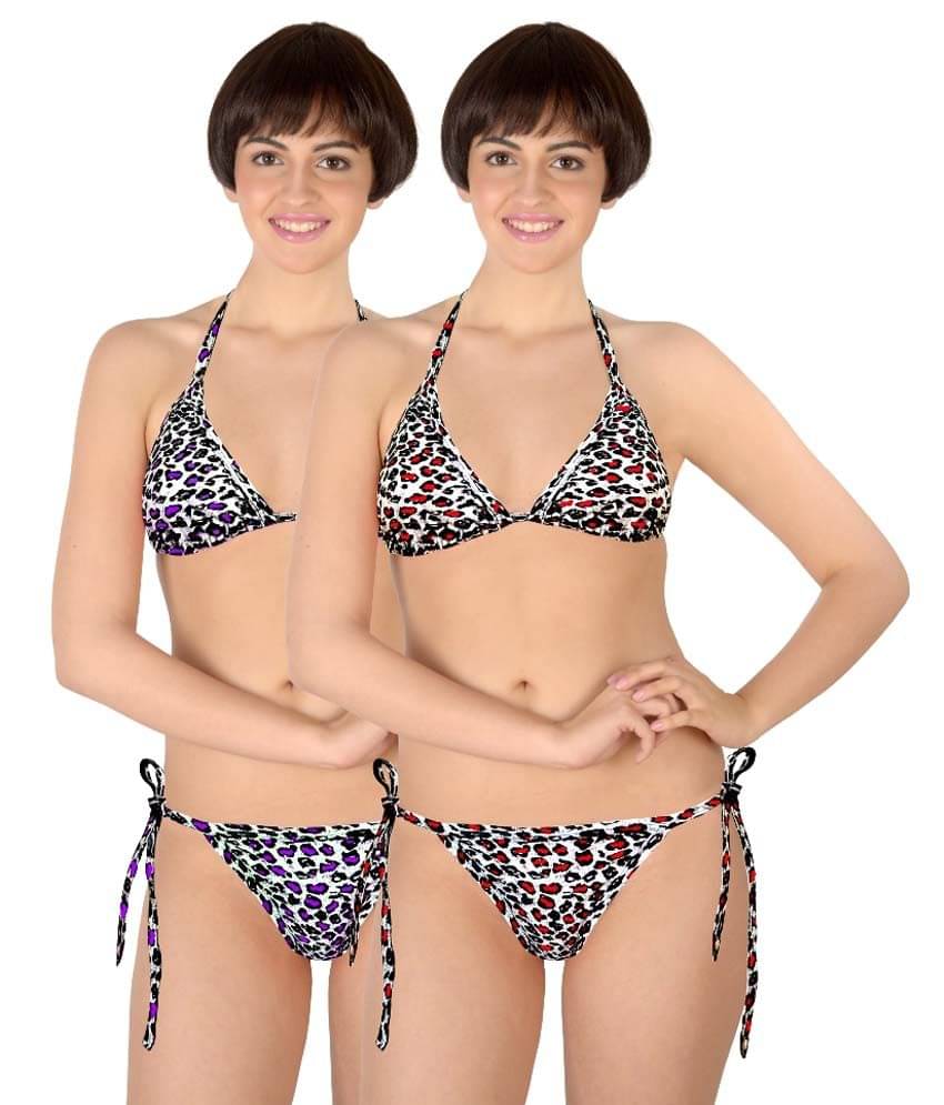    			Selfcare Pack of 2 Cotton Women's Bra & Panty Set ( Black )