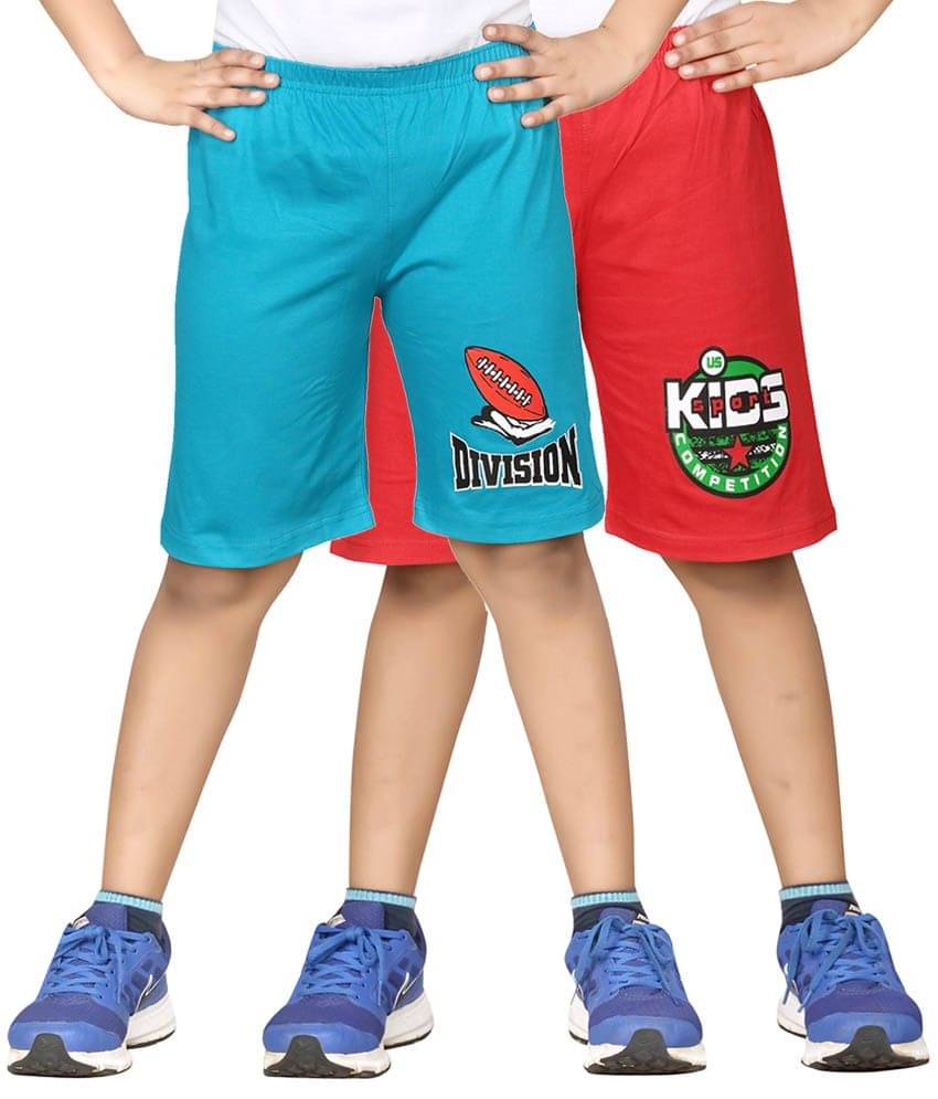     			Dongli Pack of 2 Shorts For Boys ( Red )