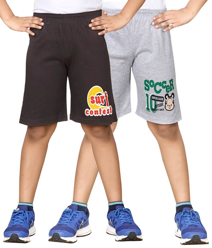     			Dongli Pack of 2 Shorts For Boys ( Grey )