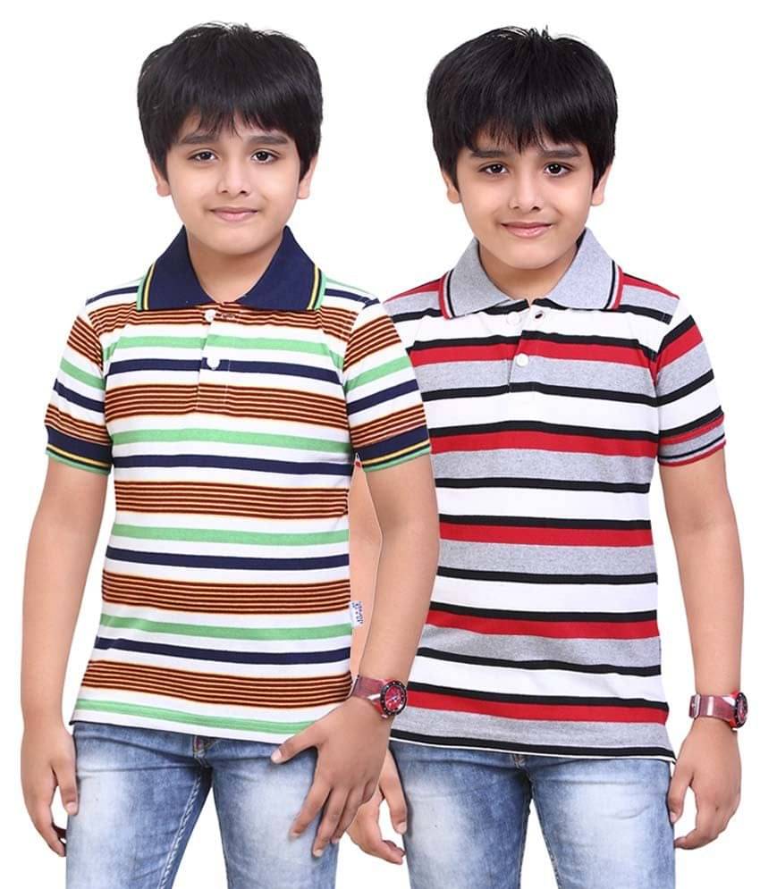     			Dongli Pack of 1 Boys Cotton T-Shirt ( Multi Color )