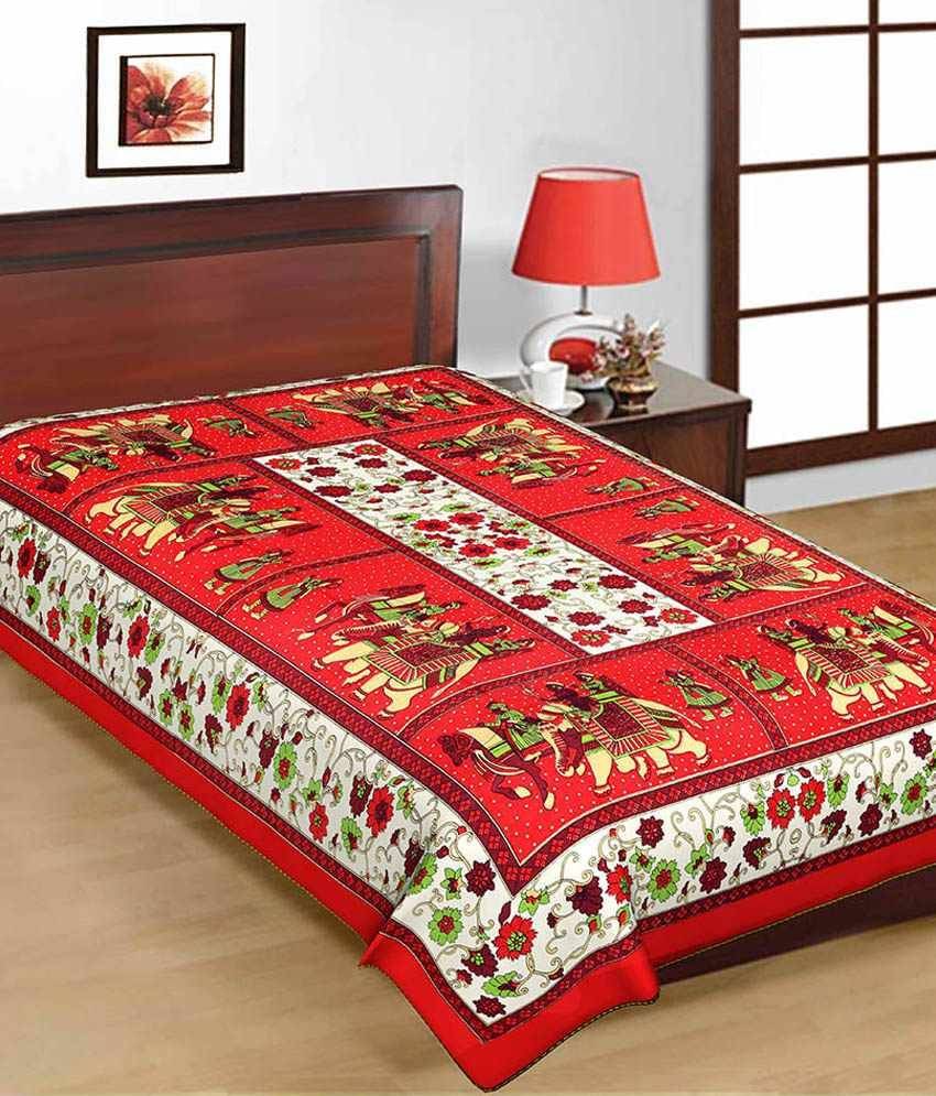     			Uniqchoice Cotton Single Bedsheet ( Multi )