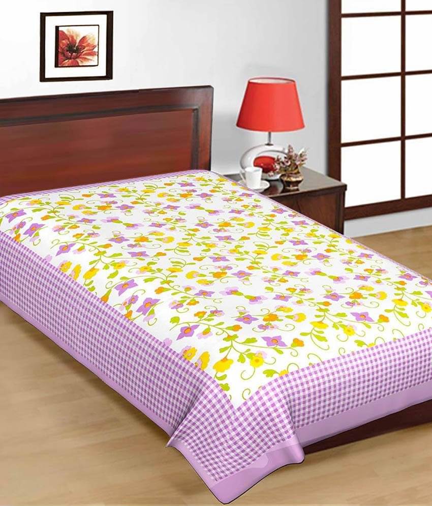     			Uniqchoice Cotton Single Bedsheet ( Multi )