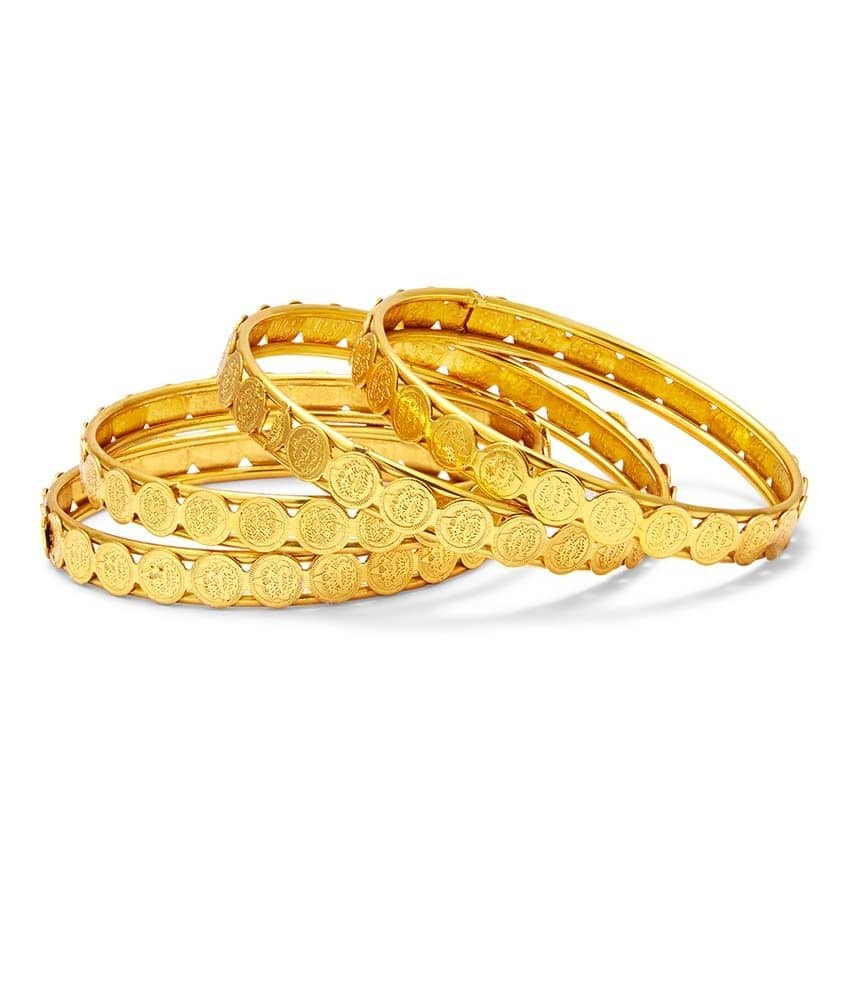 Sukkhi Golden Bangle Set of 4 - Bangles & Bracelets | Buy online on ZillyBuy