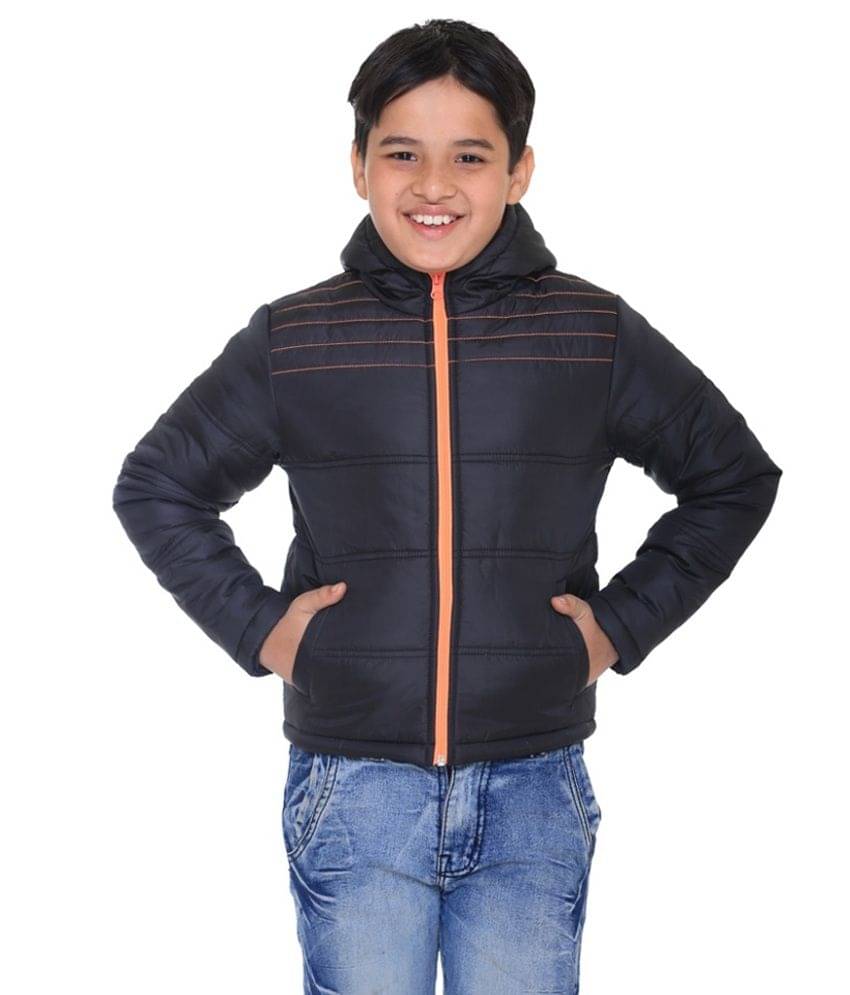     			Kids-17 Black Polyester Quilted and Bomber