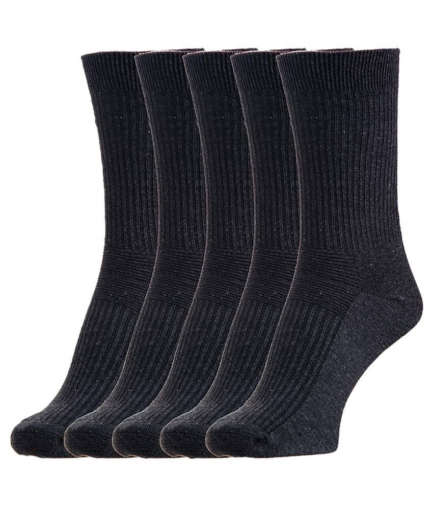 Hans Gray Cotton Full Length Socks Pack Of 5 Hans Gray Cotton Full Length Socks Pack Of 5