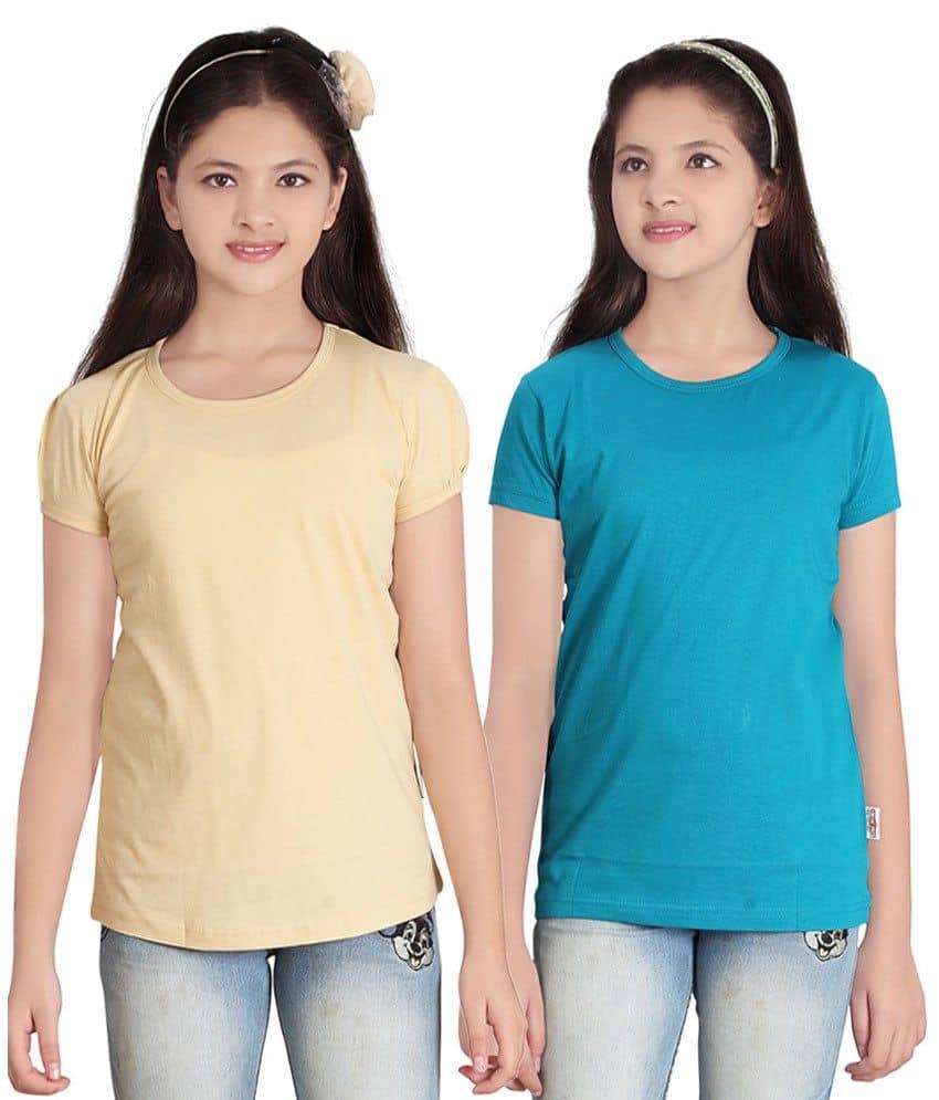 Sini Mini Pack of 2 Girls T-Shirts ( Blue )