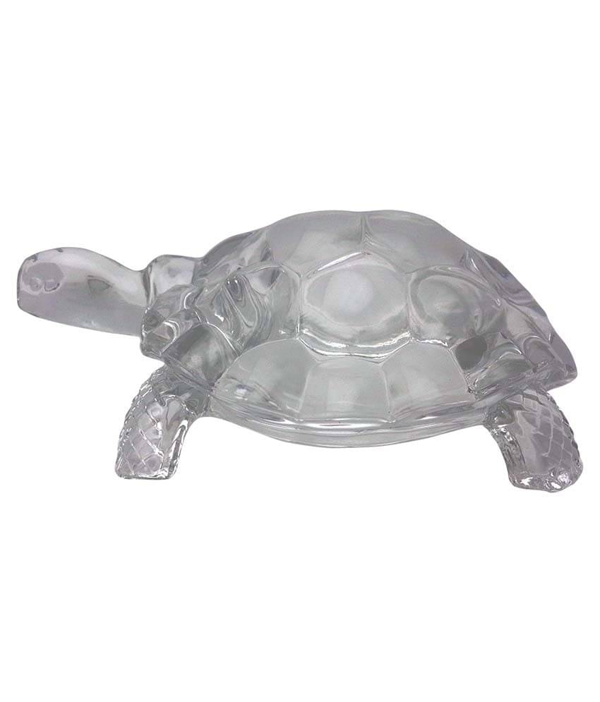    			Art N Hub Transparent Glass Feng Shui Crystal Tortoise