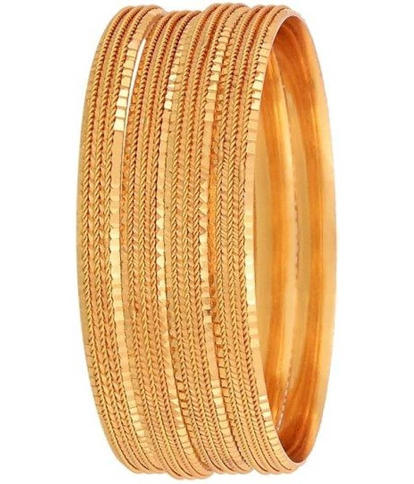 Zeneme Gold Plated Bangles Set Of 4 - Bangles & Bracelets | Buy online on ZillyBuy