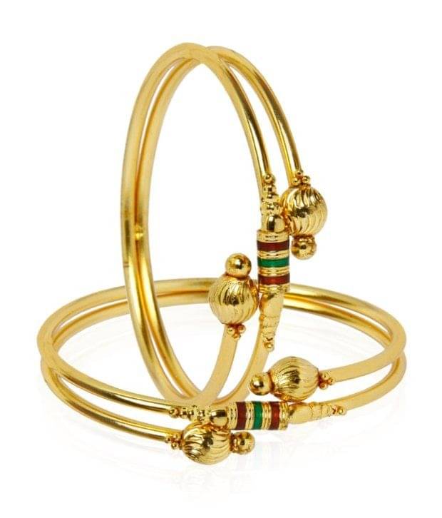    			Zeneme Gold Plated Bangles