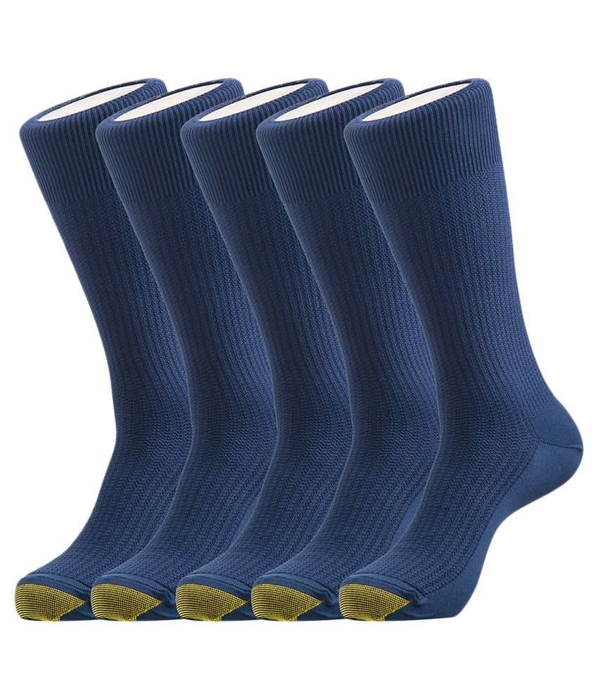 Hans Blue Cotton Full Length Socks for Men - Pack of 5 - Socks | Buy online on ZillyBuy