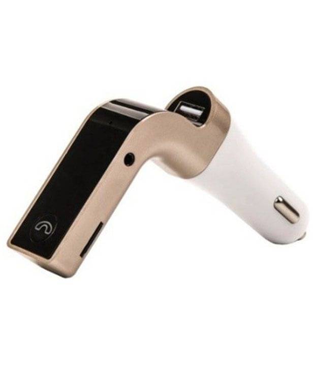     			Technomart Bluetooth FM Transmitter USB Car Charger For All Car Models - Golden