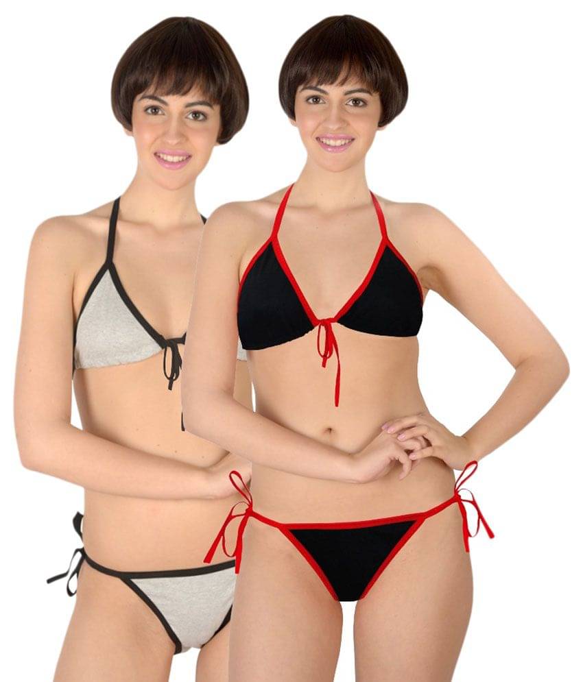 Selfcare Pack of 2 Cotton Women's Bra & Panty Set ( Multi Color ) Selfcare Pack of 2 Cotton Women's Bra & Panty Set ( Multi Color )