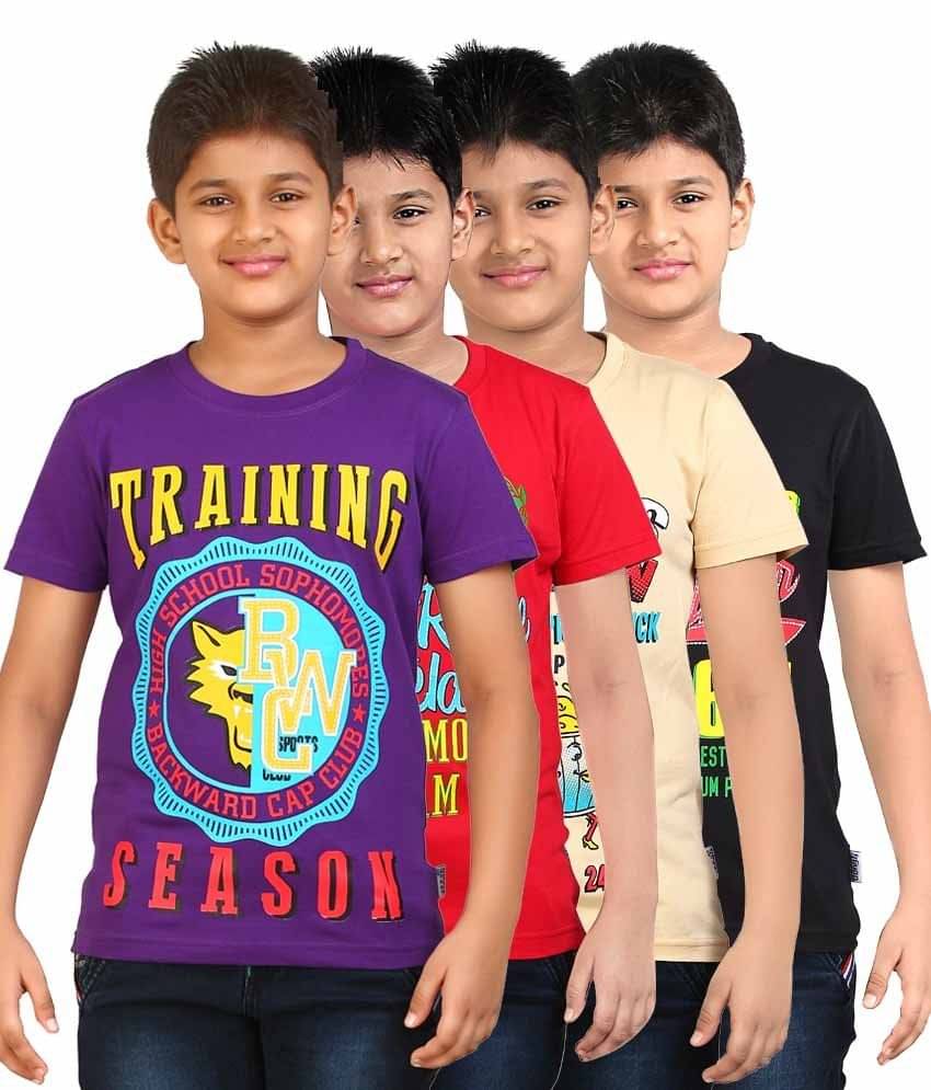     			Dongli Pack of 3 Boys Cotton T-Shirt ( Multi Color )