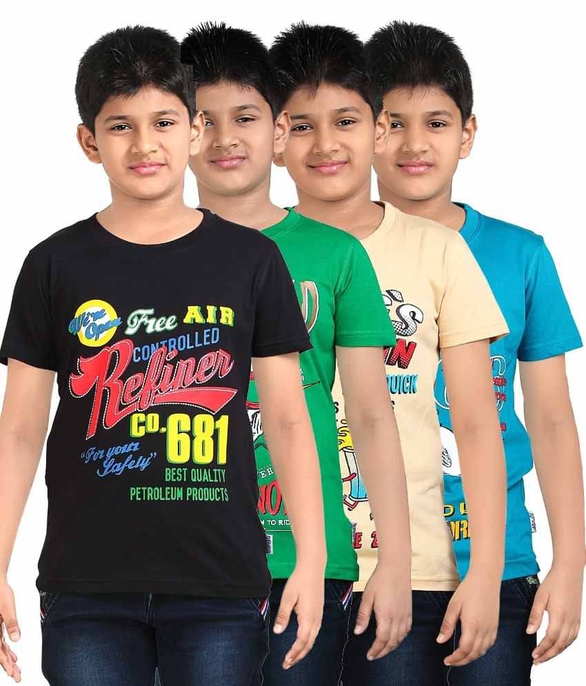     			Dongli Pack of 1 Boys Cotton T-Shirt ( Multi Color )