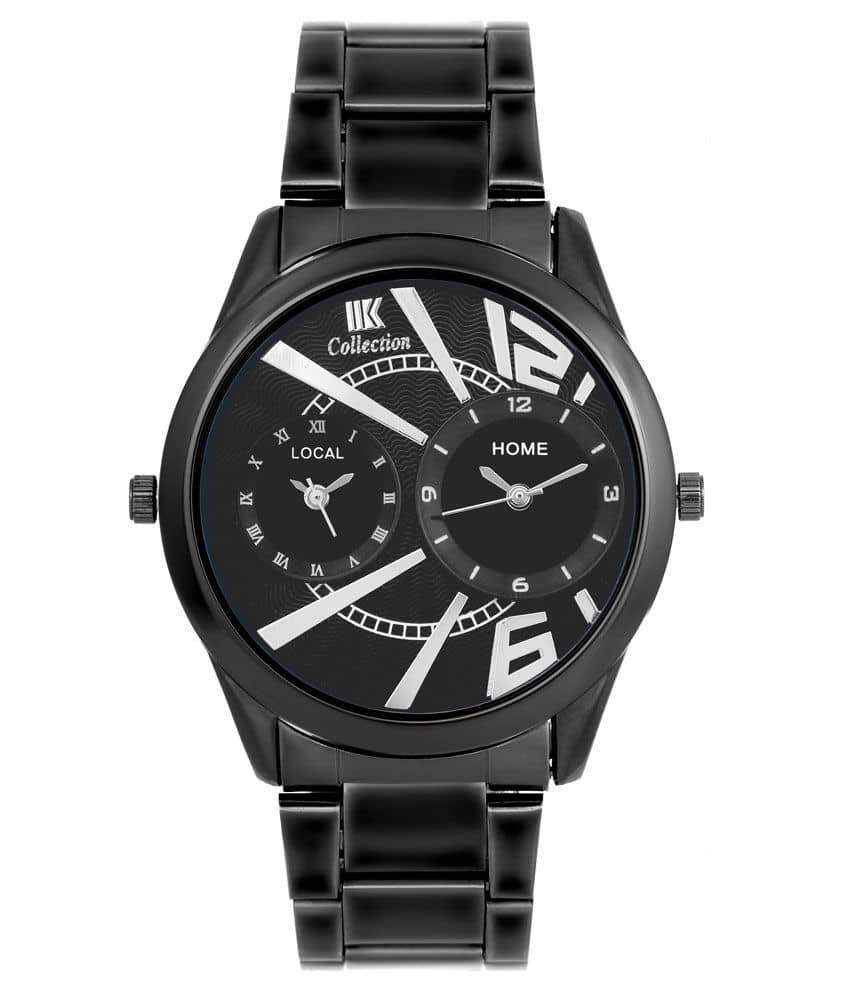IIK Collection IIK-087M Black Metal Analog Watch for Men