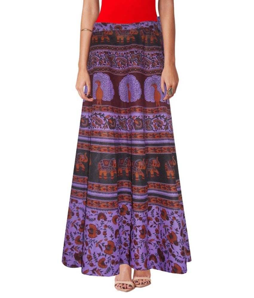     			Sttoffa Multi Color Cotton Maxi Skirt