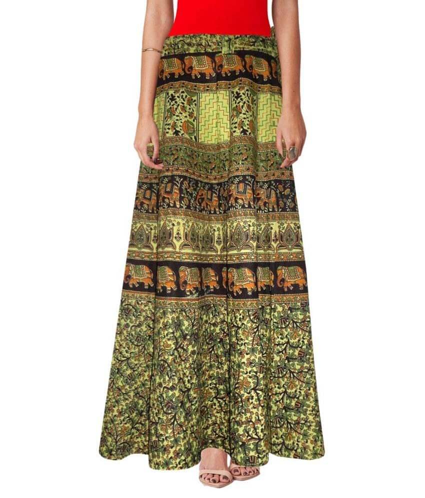     			Sttoffa Multi Color Cotton Maxi Skirt