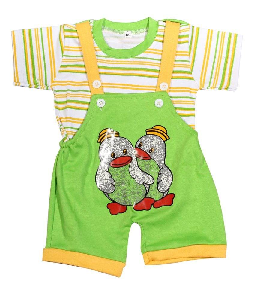     			Babeezworld Unisex for Baby Cotton Dungaree Sets ( Multi )