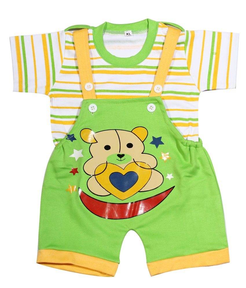     			Babeezworld Unisex for Baby Cotton Dungaree Sets ( Multi )