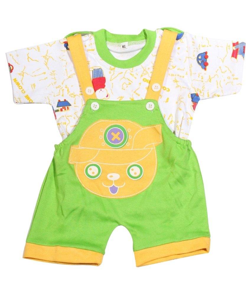     			Babeezworld Unisex for Baby Cotton Dungaree Sets ( Multi )