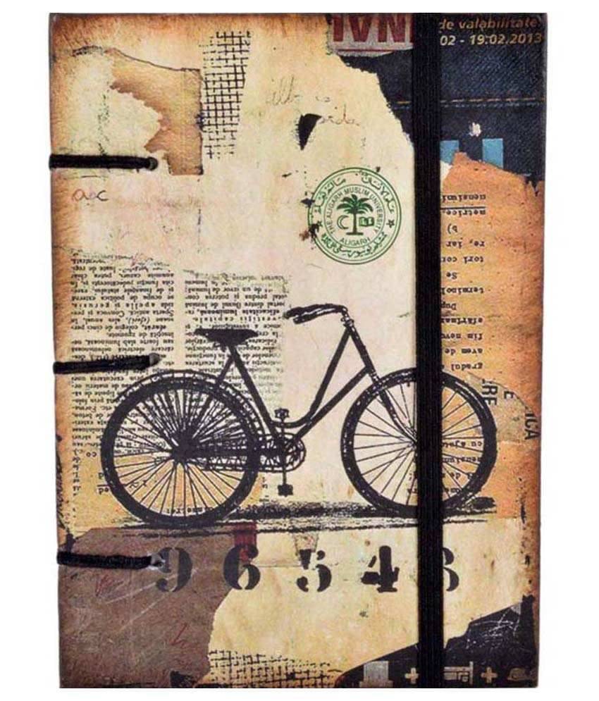 Craftclub Bicycle Print In Special Binding Notebook Craftclub Bicycle Print In Special Binding Notebook