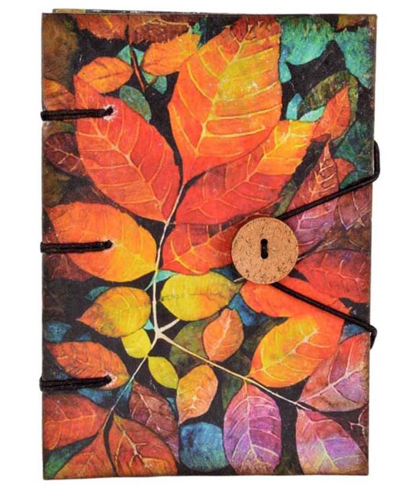 Craftclub Leaf Print Notebook In Special Binding Craftclub Leaf Print Notebook In Special Binding